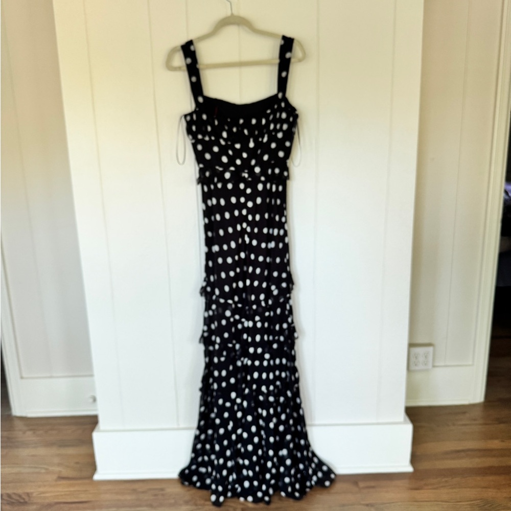 Saloni Chandra Dress in Mono Dot - Picture 10 of 11